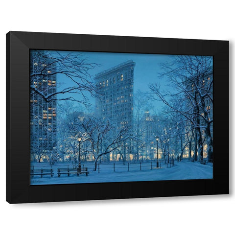 Winter  Icon Black Modern Wood Framed Art Print with Double Matting by Lushpin, E.