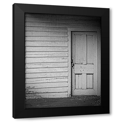 Behind  Closed Doors Black Modern Wood Framed Art Print by Manelis, Jessica