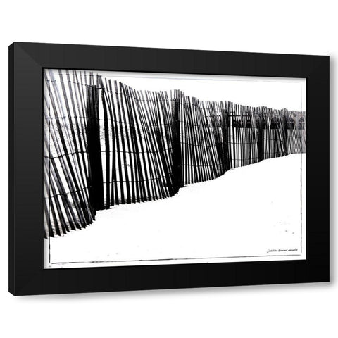 Fences  Make Good Neighbors Black Modern Wood Framed Art Print by Manelis, Jessica