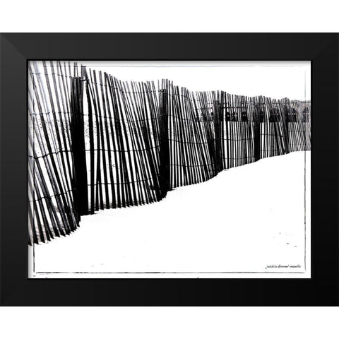 Fences  Make Good Neighbors Black Modern Wood Framed Art Print by Manelis, Jessica
