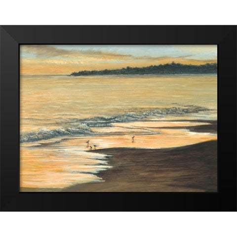 Coastline Black Modern Wood Framed Art Print by Mielko, Tom
