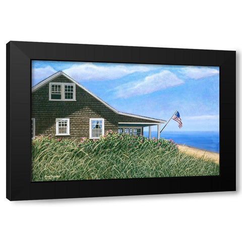 Ocean  View Black Modern Wood Framed Art Print by Mielko, Tom