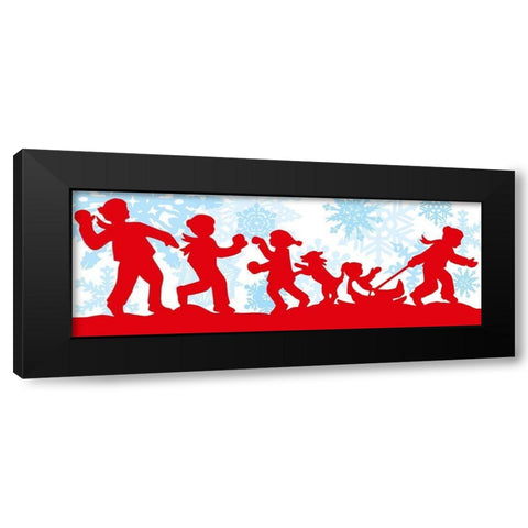 Winter Silhouette II Black Modern Wood Framed Art Print with Double Matting by Sowell, Sharyn