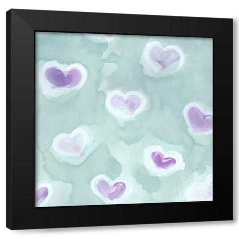 Be Mine Black Modern Wood Framed Art Print with Double Matting by Chapman, Marcy