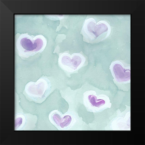 Be Mine Black Modern Wood Framed Art Print by Chapman, Marcy