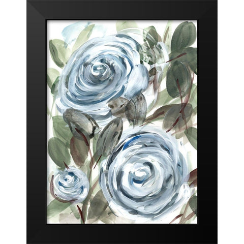 Farmhouse  Rose blue I Black Modern Wood Framed Art Print by Chapman, Marcy