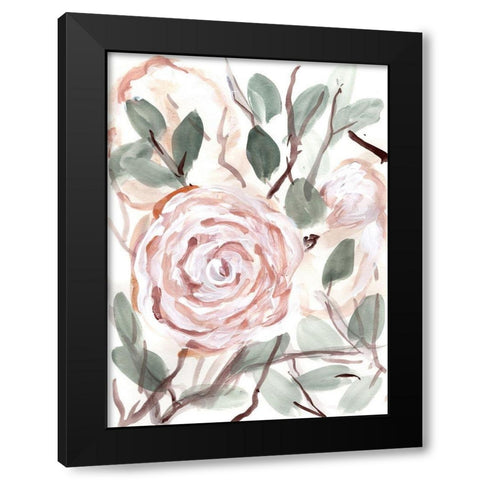Farmhouse  Bush coral pink II Black Modern Wood Framed Art Print with Double Matting by Chapman, Marcy