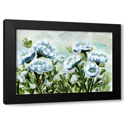 Popping  for Blue Black Modern Wood Framed Art Print by Chapman, Marcy
