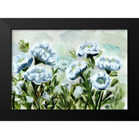 Popping  for Blue Black Modern Wood Framed Art Print by Chapman, Marcy