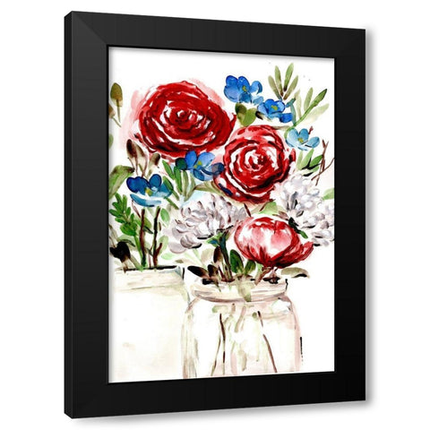 Proud  to be an American I Black Modern Wood Framed Art Print with Double Matting by Chapman, Marcy