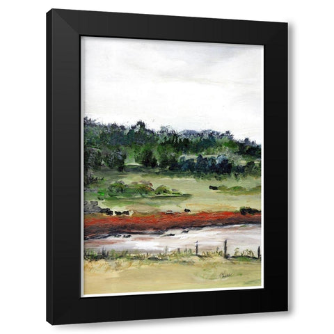 Farmhouse  Fields I Black Modern Wood Framed Art Print with Double Matting by Chapman, Marcy