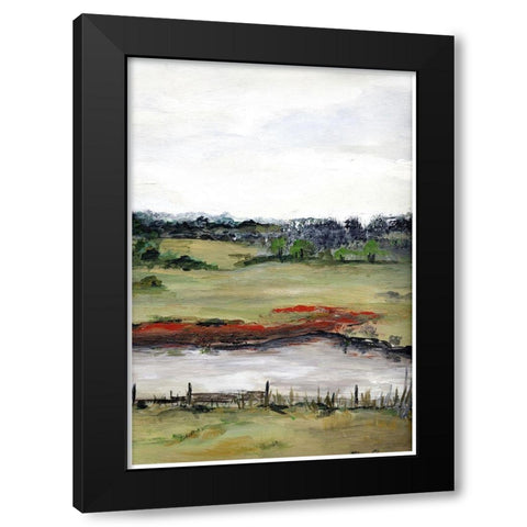 Farmhouse  Fields II Black Modern Wood Framed Art Print with Double Matting by Chapman, Marcy