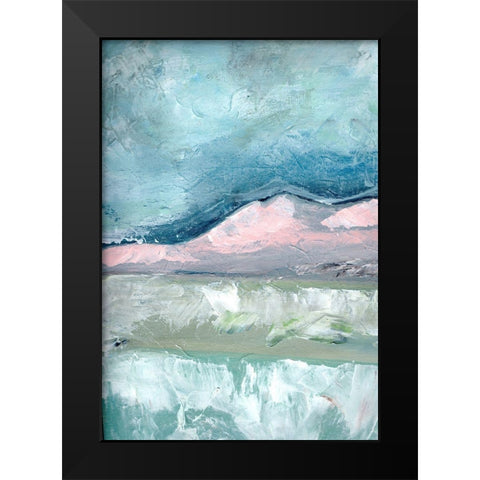 Blush  Pink Mountainscape I Black Modern Wood Framed Art Print by Chapman, Marcy