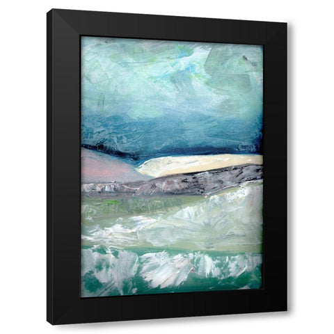 Blush  Pink Mountainscape II Black Modern Wood Framed Art Print by Chapman, Marcy