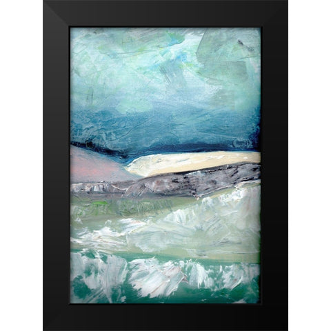 Blush  Pink Mountainscape II Black Modern Wood Framed Art Print by Chapman, Marcy