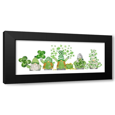 Luck of the Gnomes panel I Black Modern Wood Framed Art Print by Reed, Tara