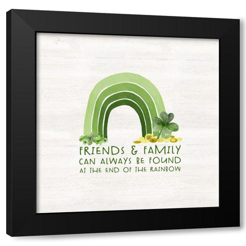 Shamrock Rainbows I-Friends and Family Black Modern Wood Framed Art Print by Reed, Tara