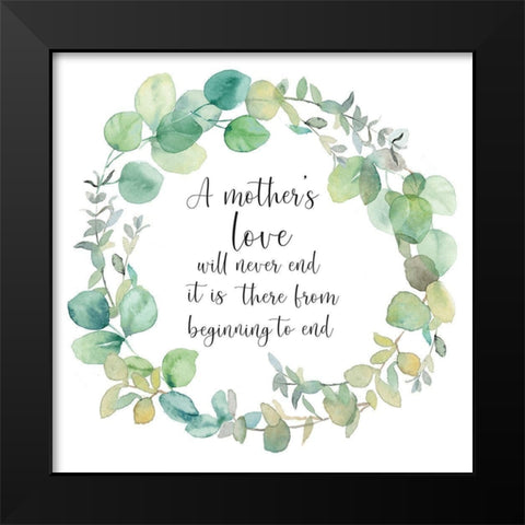 Mothers Day Eucalyptus I-Mothers Love Black Modern Wood Framed Art Print by Coulter, Cynthia