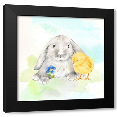 Hello Easter II Black Modern Wood Framed Art Print with Double Matting by Coulter, Cynthia