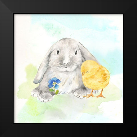 Hello Easter II Black Modern Wood Framed Art Print by Coulter, Cynthia