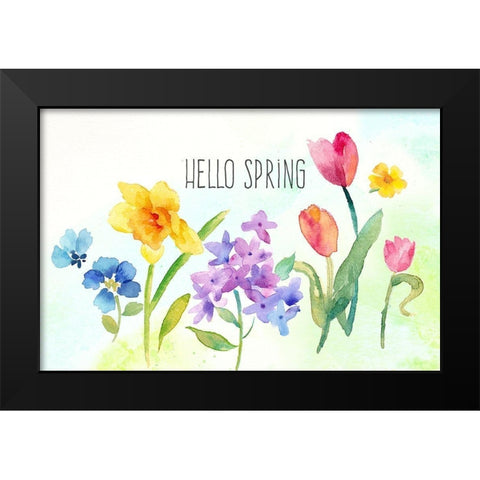 Hello  Spring landscape Black Modern Wood Framed Art Print by Coulter, Cynthia