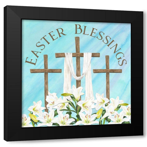 He is Risen III-Easter Blessings Black Modern Wood Framed Art Print with Double Matting by Reed, Tara