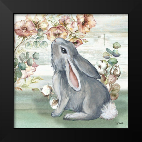 Farmhouse  Bunny III Black Modern Wood Framed Art Print by Tre Sorelle Studios