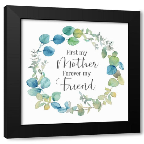Mothers  Day Eucalyptus III-Forever Friend Black Modern Wood Framed Art Print with Double Matting by Coulter, Cynthia