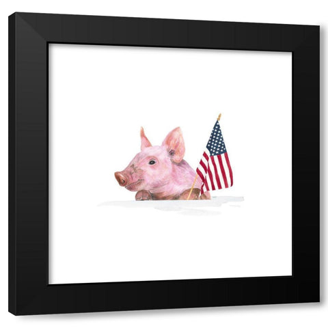 All  American Farmhouse on white IV Black Modern Wood Framed Art Print with Double Matting by Reed, Tara