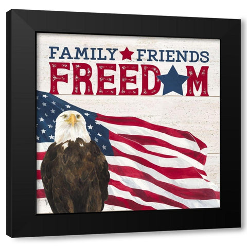 Let  Freedom Soar Sentiment II-Freedom Black Modern Wood Framed Art Print with Double Matting by Reed, Tara