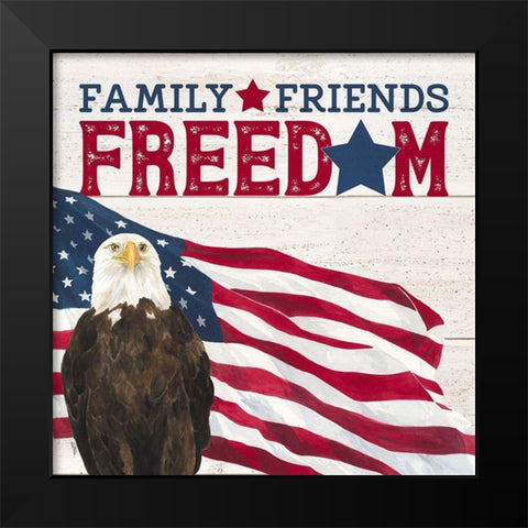 Let  Freedom Soar Sentiment II-Freedom Black Modern Wood Framed Art Print by Reed, Tara
