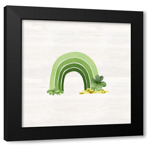 Shamrock  Rainbows II Black Modern Wood Framed Art Print by Reed, Tara