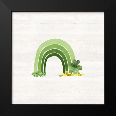 Shamrock  Rainbows II Black Modern Wood Framed Art Print by Reed, Tara