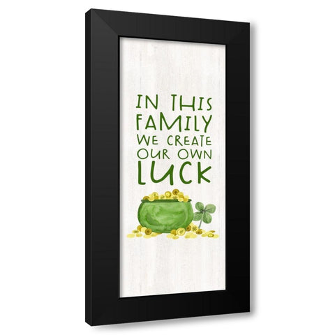 Shamrock  Rainbows vertical I-Create our Luck Black Modern Wood Framed Art Print with Double Matting by Reed, Tara