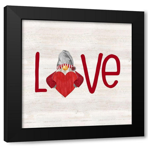 Valentine  Gnomes III-Love Black Modern Wood Framed Art Print with Double Matting by Reed, Tara