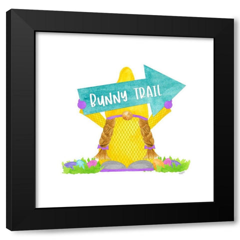 Easter Gnomes I Black Modern Wood Framed Art Print with Double Matting by Reed, Tara