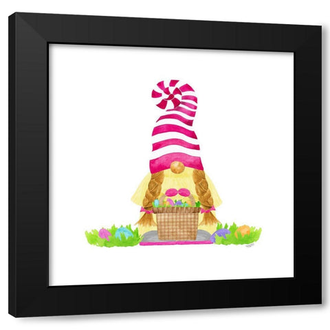 Easter Gnomes III Black Modern Wood Framed Art Print with Double Matting by Reed, Tara