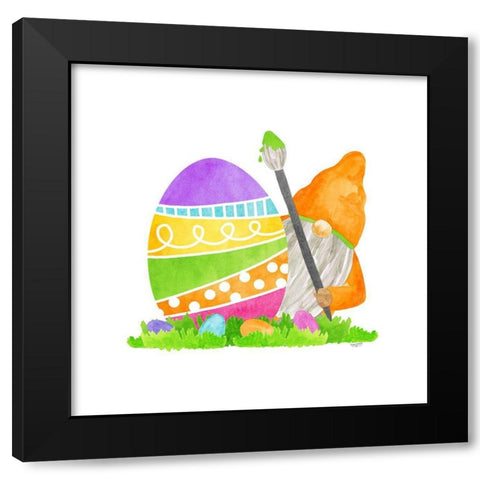 Easter Gnomes V Black Modern Wood Framed Art Print with Double Matting by Reed, Tara