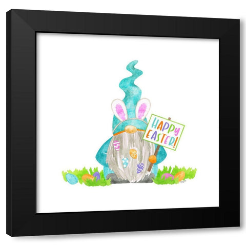 Easter Gnomes VI Black Modern Wood Framed Art Print with Double Matting by Reed, Tara