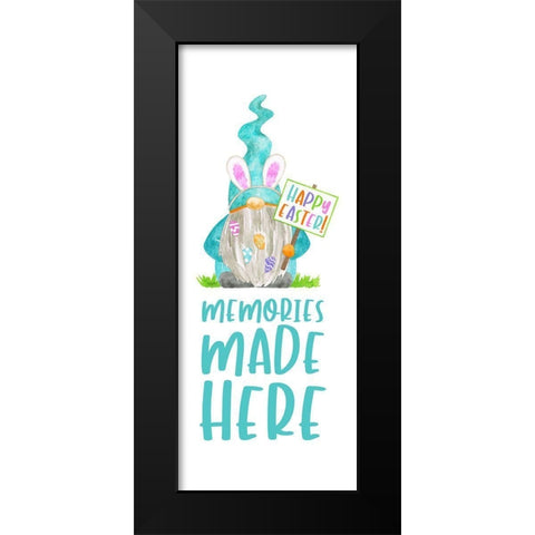 Easter Gnomes vertical I-Memories Black Modern Wood Framed Art Print by Reed, Tara