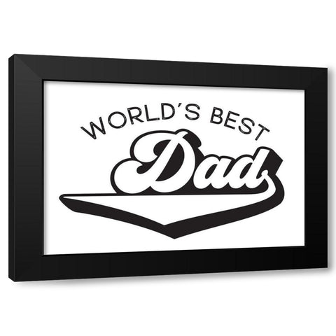 Fathers Day Sentiment landscape II-Worlds Best Black Modern Wood Framed Art Print with Double Matting by Reed, Tara