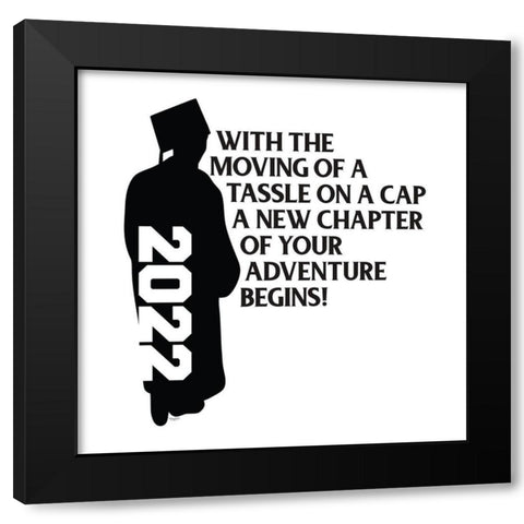 Graduation Sentiment II-Adventure boy Black Modern Wood Framed Art Print with Double Matting by Reed, Tara