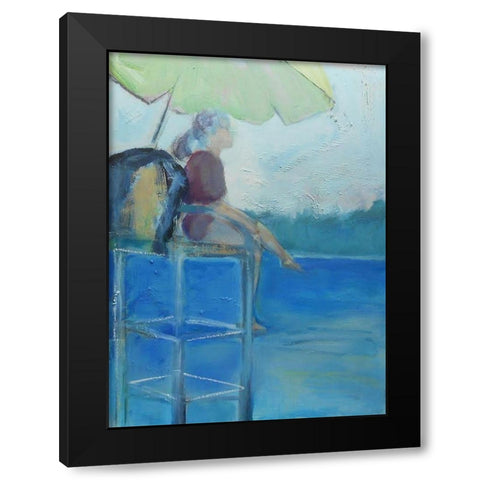 At the Lake Black Modern Wood Framed Art Print by Marie, Susanne