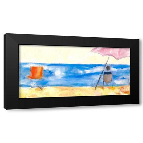 Bright Water Black Modern Wood Framed Art Print by Marie, Susanne