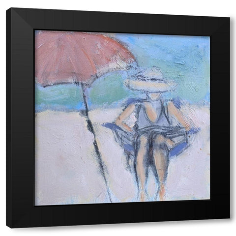 Sunbather Black Modern Wood Framed Art Print with Double Matting by Marie, Susanne