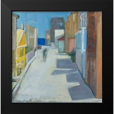 Alleyway Black Modern Wood Framed Art Print by Marie, Susanne