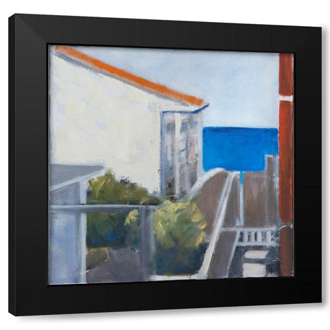 Coastal Lookout Black Modern Wood Framed Art Print with Double Matting by Marie, Susanne