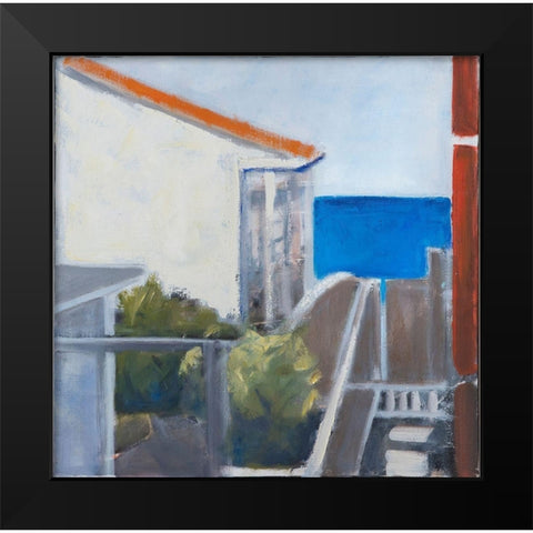 Coastal Lookout Black Modern Wood Framed Art Print by Marie, Susanne