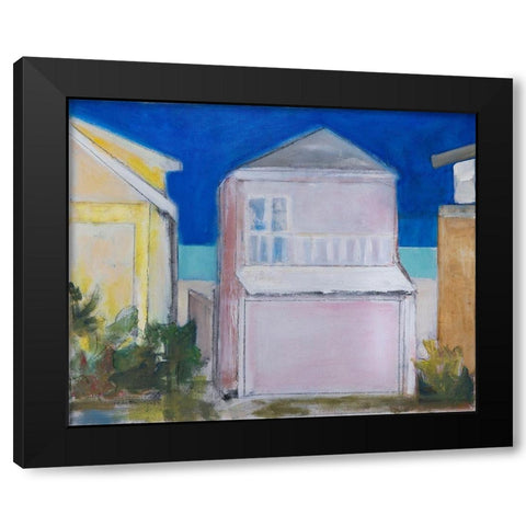 Coastal Streets Black Modern Wood Framed Art Print with Double Matting by Marie, Susanne