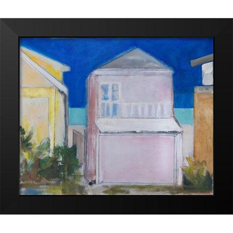 Coastal Streets Black Modern Wood Framed Art Print by Marie, Susanne